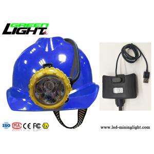 Semi Corded Miner Cap Lamp 15000lux 4 Lighting Modes With Rear Low Power Warning
