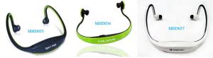China wireless mp3 sport headphone with fm radio MHD035 MHD036 MHD037 on sale