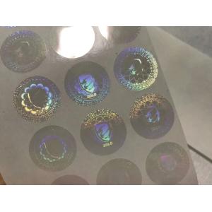 Wholesale Transparent Holographic Security Stickers Custom Shape Removable 25u Thickness from china suppliers