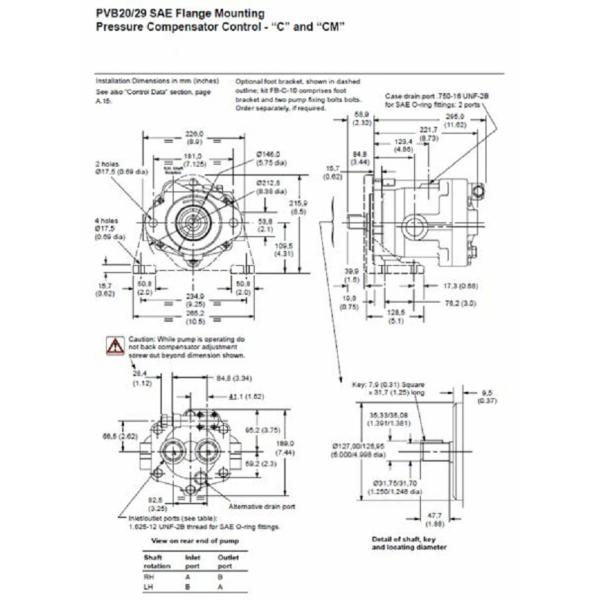 Vickers PVB29 Axial Piston Pump Repalcement Heavy Equipment Maintain Repair Parts