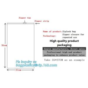 reclosable packaging slider zipper bags, Side gusset handle slider zipper,