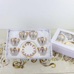 OEM 100ml Glass Cup And Saucer Retro Tree Glass Teacup