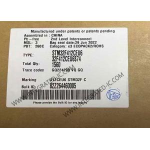 Wholesale STM32F412CEU6 Microcontroller MCU 100MHz 32Bit Microcontroller IC UFQFPN48 Embedded MCU from china suppliers