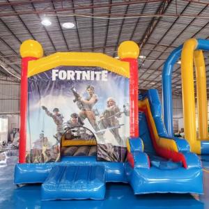 Outdoor Cartoon Theme Jumping Castle Rental Inflatable Castle With Slide