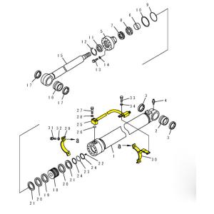 PC120 PC130 Excavator Pipelines Hydraulic System Distributor Bucket Pipe