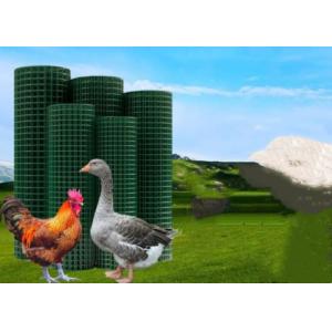 Green 25m Pvc Coated Wire Mesh Rolls Hardware Cloth With Straight Edge For