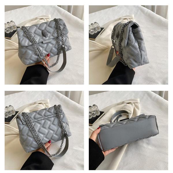 Charming Designer Rhombus Chain Bag Easy Carry Crossbody Function Leather Pu Material