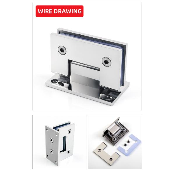 560g Chrome Plated Wall to Glass Hinge Sliding Shower Door Hinge for 8-12mm Glass