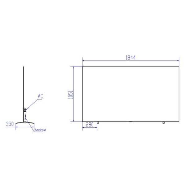 Indoor 83 Inch Android Flexible transparent oled tv ultra-thin commercial screen for Advertising