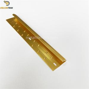 Shiny Gold Carpet Edge Trim , Anodized Carpet To Floor Transition Strip SGS