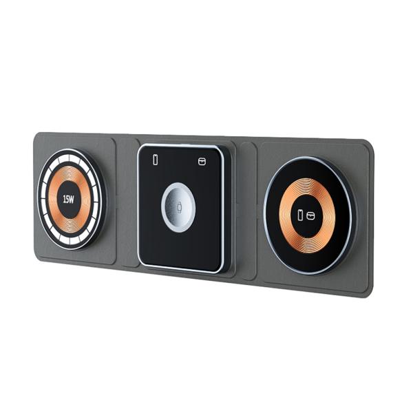 Portable 15w Multifunctional Wireless Charger 3 In 1 Magnetic Earphone Iphone