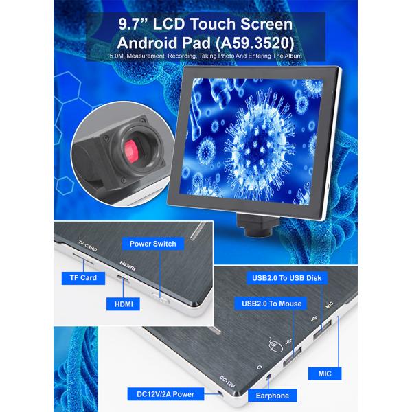OPTO-EDU A33.1019 3W LED 5.0M 1600x Laboratory Biological Microscope