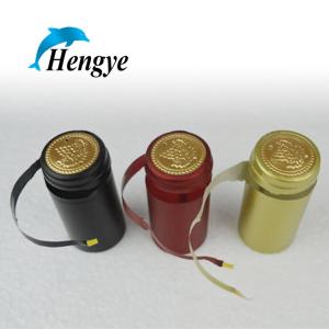 Wholesale Durable Wine Bottle Shrink Caps PVC Heat Shrink Capsule Anti Slip Embossed from china suppliers