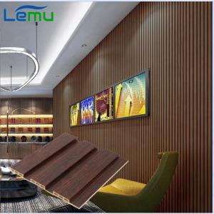 WPC Laminated Fluted Flat Wall Solid Panel for Indoor Interior Decoration Fence