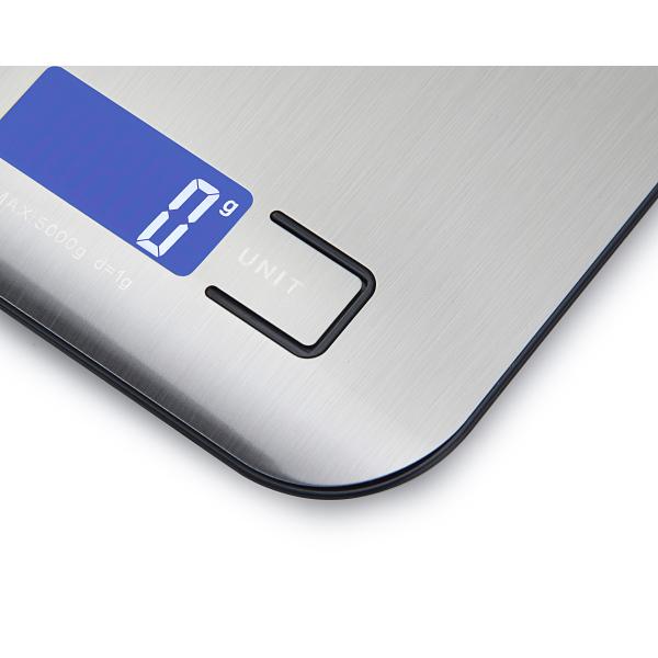 Stainless Steel Kitchen Scale 5kg/1g Capacity Digital Display Multifunctional Electronic Scale for Measuring Food