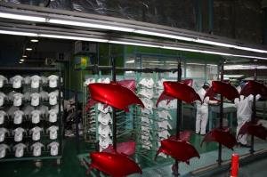 China Powder Coating Booths Motorcycle production Assembly Line Liquid Painting System on sale