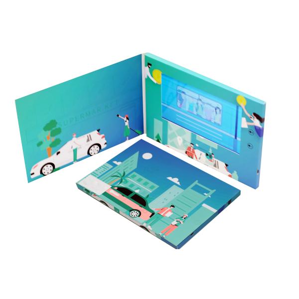 Quality Customizable LCD Video Book for Business Occasions Introduce Your Company and Leave a Lasting Impression with Video and Sound for sale