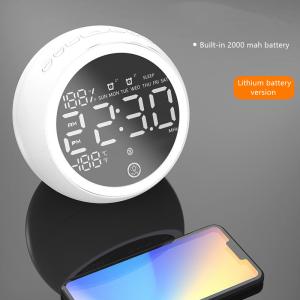 Small Bluetooth Portable Clock Radio With Dual Alarm Function