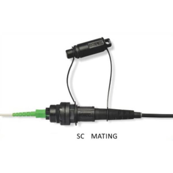 Mini SC Waterproof Connector / IP Protected Fiber Opticial Connectors For 5.0