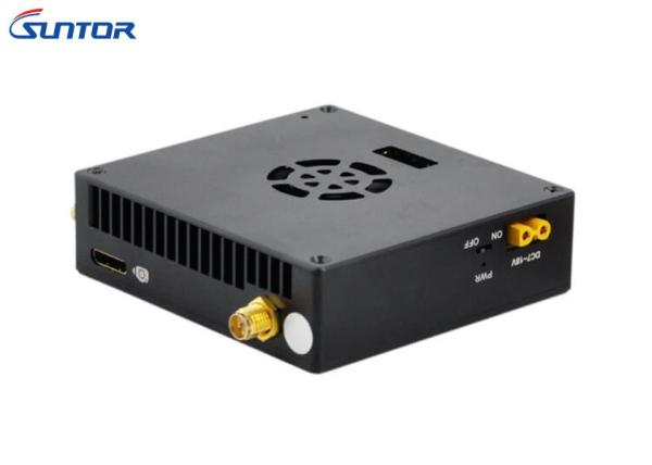 Quality 2W Power Output Drone Video Transmitter , COFDM Video Transmitter With Dual IP Cameras for sale