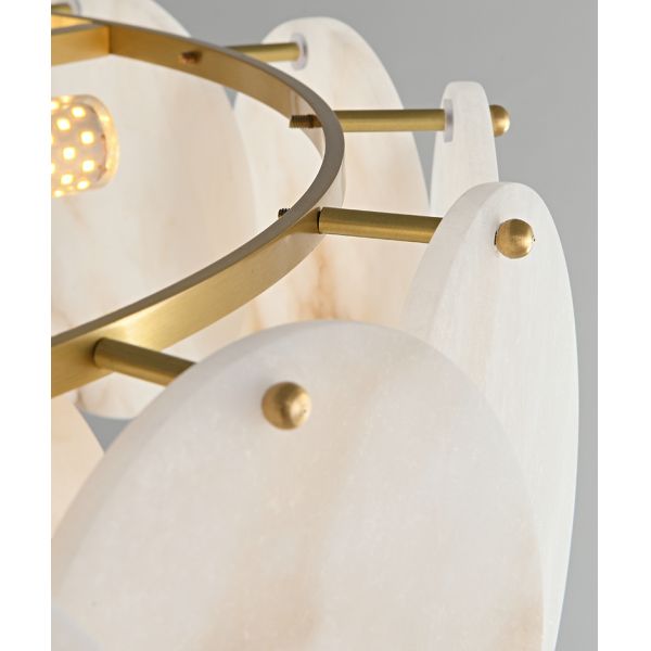 Custom Art Design Alabaster Chandeliers Luxury Living Room Ceiling Decoration Pendant Light