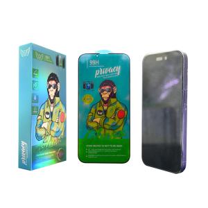 Anti Peeping Cell Phone Screen Protector 99H Anti Spy Black 3D