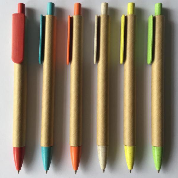 Quality biodegradable pen made by paper and straw with printing LOGO for sale