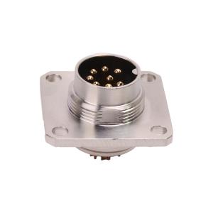 Square M16 Circular Connector Metal Screw Locking Waterproof Socket Plug