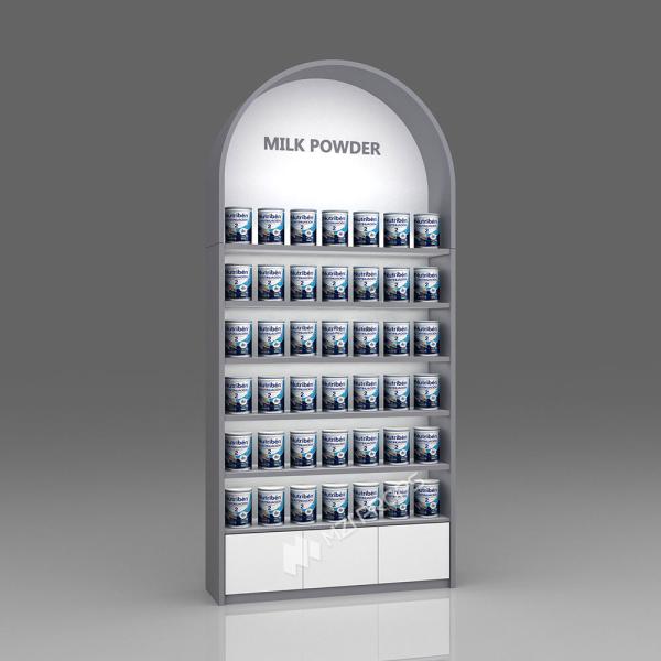 Round Edge High Cabinet Iron Powder Coated Display Cabinet for Baby Formula with