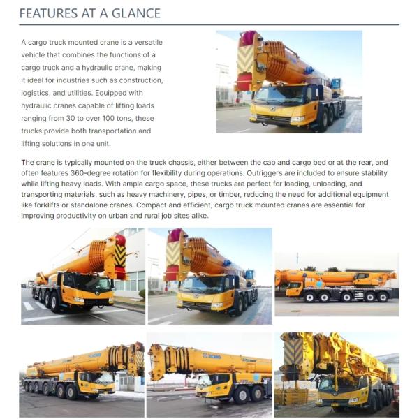 100 Tons Lifting Crane cargo Truck