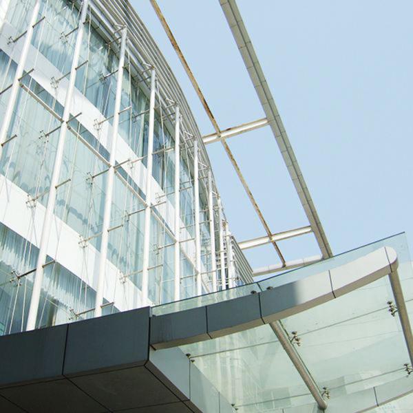 GB Tempered Glass Aluminium Curtain Wall System 0.36mm CAD For High Building