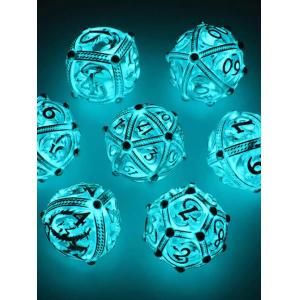Hot Selling Metal DND Dice Set Sharp Edge Resin Dice Led Luminous Dice