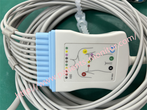 IEC Patient Cable 10 Strand Clamp For Mortara Q-Stress 60-00186-01 Compatible With 10 Lead EKG Cable Colorful Grabb