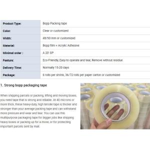 Discount Quality Guaranteed Transparent Adhesive Glue BOPP Material Package