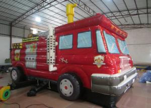 Wholesale Funny Firetruck Inside Bounce House , Kindergarten Baby Indoor Inflatable Bouncer from china suppliers