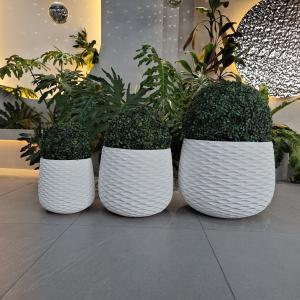 Modern Fiber Cement Pot Frost Resistant And Character Design For Plants