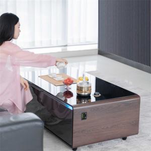 Adjustable Smart Coffee Table with Dual Door Refrigerator The Ultimate Home