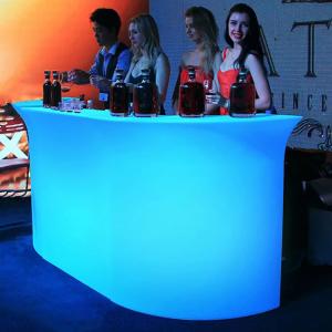 Modern LED Bar Counter Illuminated Led Plastic Salon / Restaurant