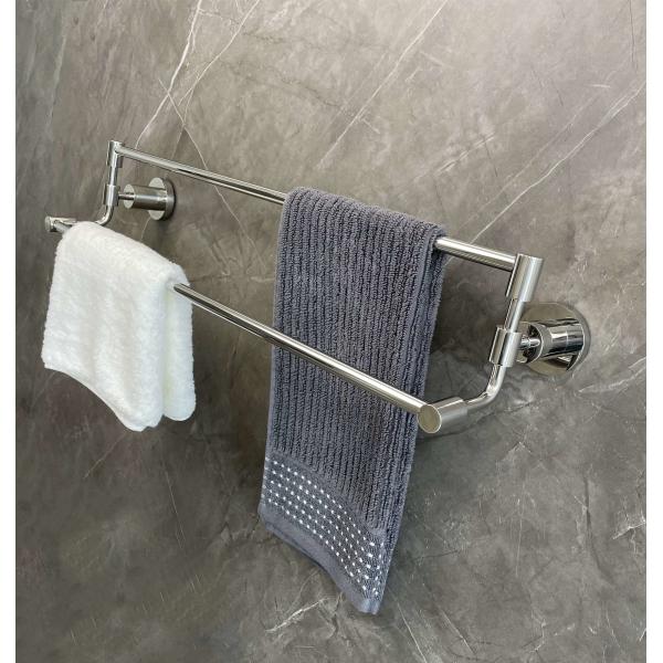 630mm Double Bathroom Towel Bars Satin Polished Nickel Hand Towel Bar