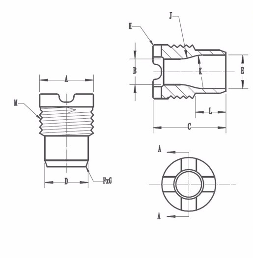 Tungsten Carbide Thread Nozzle Diagram