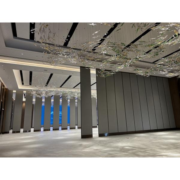Quality Class A Fire Rating Operable Partition Wall with Leather Panel Surface and Easy Manual Operation for sale