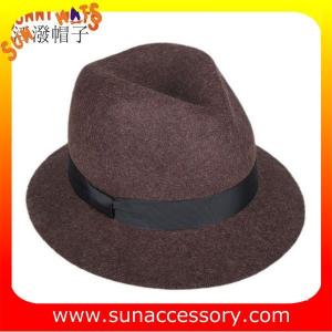 T8981177 Sun Accessory customized fashion winner 100% wool felt fedora hats,