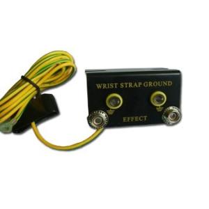 PVC / PU ESD Wrist Strap Dual Metal Bench Mount Ground Socket Ring Terminal