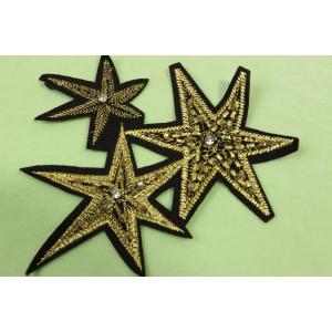 Hexagonal 3D Embroidery Patches , Multiusage Custom Made Embroidered Patches