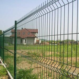 Green RAL 6005 PVC Coated 3D Welded Wire Fence Width 2m 2.2m
