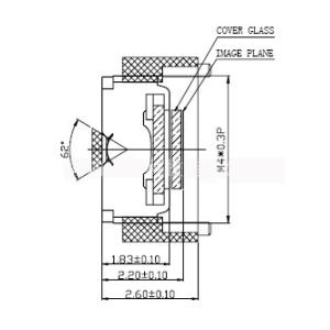 China 1/9 1.92mm F2.8 62degree M4/M5 mount endoscope lens for 1/9&1/10 VGA CMOS on sale