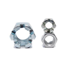 GB6178 Slotted And Castle Hexagon Nut Blue White Zinc Plated