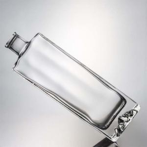 Super Flint Glass Custom Mountain Base 750ml Whisky Rum Glass Liquor Bottle for