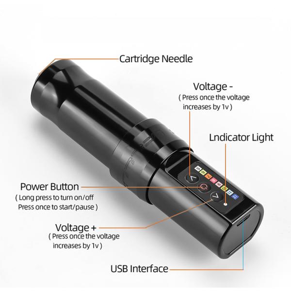 ODM Body Art Coreless Motor Tattoo Machine Wireless Tattoo Gun Permanent Tattoo