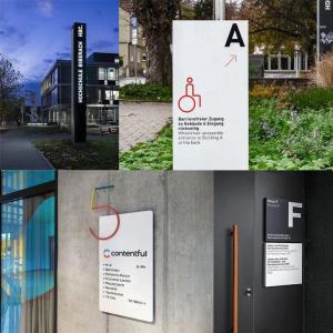 One Stop Service Business Directional Signs Custom Well Designed For Building